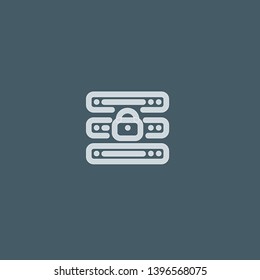 Server vector icon. Server concept stroke symbol design. Thin graphic elements vector illustration, outline pattern for your web site design, logo, UI. EPS 10.