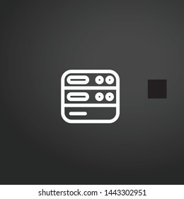 Server vector icon. Server concept stroke symbol design. Thin graphic elements vector illustration, outline pattern for your web site design, logo, UI. EPS 10.