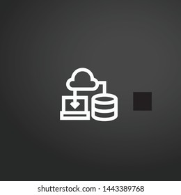 Server vector icon. Server concept stroke symbol design. Thin graphic elements vector illustration, outline pattern for your web site design, logo, UI. EPS 10.