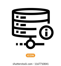 Server Vector Icon. Data Storage Related Symbol in Flat style.