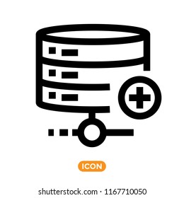 Server Vector Icon. Data Storage Related Symbol in Flat style.