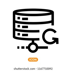 Server Vector Icon. Data Storage Related Symbol in Flat style.