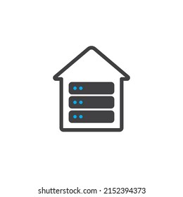 Server vector icon. Data storage concept.