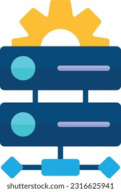 Server Vector Icon Flat Style