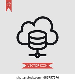 Server vector icon, illustration symbol