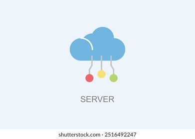 Icono De Vector De Servidor O Ilustración De Logo