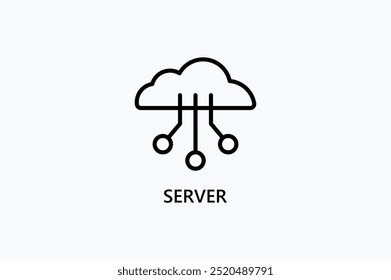 Server Vector Icon Or Logo Illustration