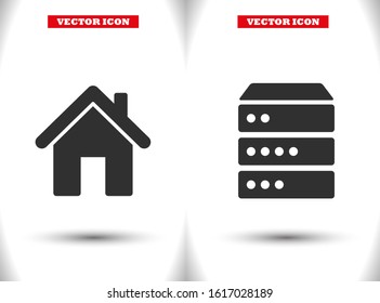 Server vector icon , lorem ipsum Flat design