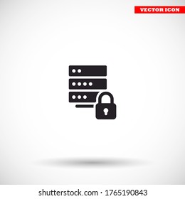 Server vector icon , lorem ipsum Flat design