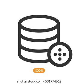 Server Vector Icon. Move Server Symbol
