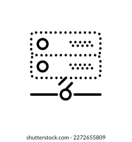 Server Vector Icon, Outline Vector illustration.