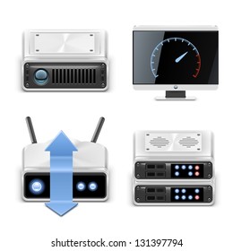 server vector icon set