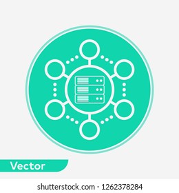 Server vector icon sign symbol