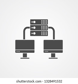 Server vector icon sign symbol