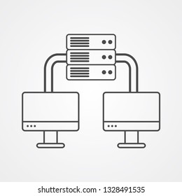Server vector icon sign symbol