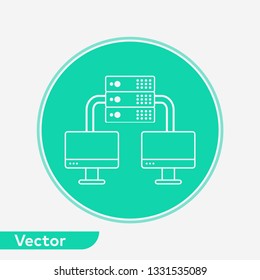 Server vector icon sign symbol