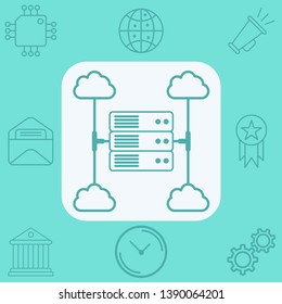 Server vector icon sign symbol