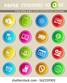 server vector icons for user interface design