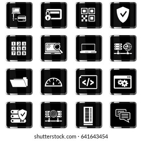 server vector icons for user interface design