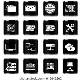 server vector icons for user interface design