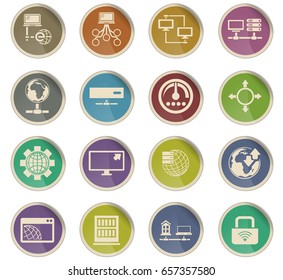 server vector icons for user interface design