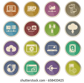 server vector icons for user interface design