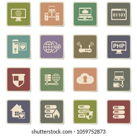 server vector icons for web and user interface design