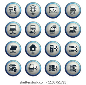server vector icons for web and user interface design