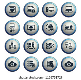 server vector icons for web and user interface design