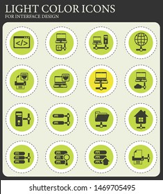 server vector icons for web and user interface design