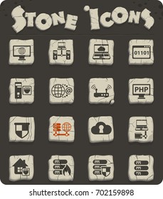 server vector icons for web and user interface design