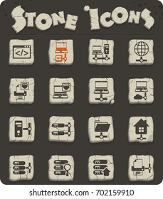 server vector icons for web and user interface design