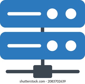 server vector illustration isolated on a transparent background. glyph vector icons for concept or web graphics.