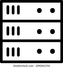 server vector illustration isolated on a transparent background. stroke vector icons for concept or web graphics.
