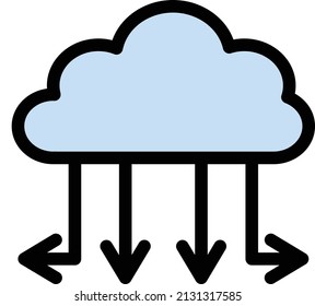 ilustración vectorial de servidor aislada en un fondo transparente. iconos vectoriales de trazo para el concepto o gráficos web.