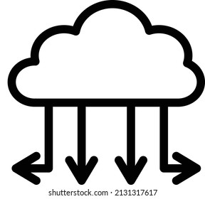 ilustración vectorial de servidor aislada en un fondo transparente. iconos vectoriales de trazo para el concepto o gráficos web.