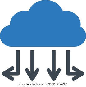 server vector illustration isolated on a transparent background. glyph vector icons for concept or web graphics.