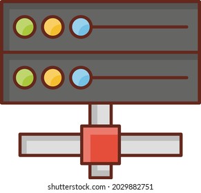 server Vector illustration on a transparent background. Premium quality symbols. Vector Line Flat color  icon for concept and graphic design.