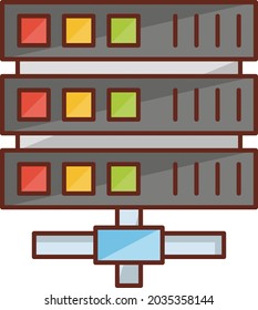 server Vector illustration on a transparent background. Premium quality symbols. Vector Line Flat color  icon for concept and graphic design.