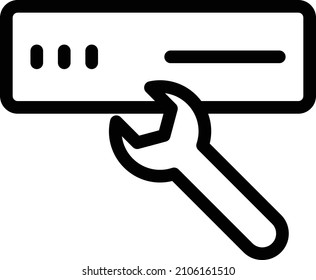 Ilustración de vectores de servidor en un fondo transparente.Símbolos de calidad superior.Icono vectorial de trazo para el concepto y el diseño gráfico. 
