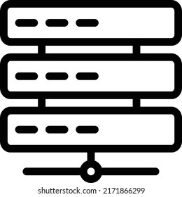 Server Vector illustration on a transparent background.Premium quality symmbols.Stroke vector icon for concept and graphic design.