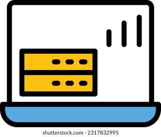 server Vector illustration on a transparent background. Premium quality symmbols. Line Color vector icons for concept and graphic design.