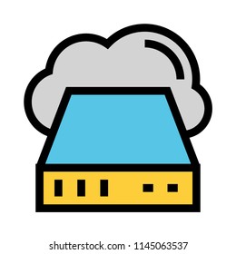 server vector line colour icon