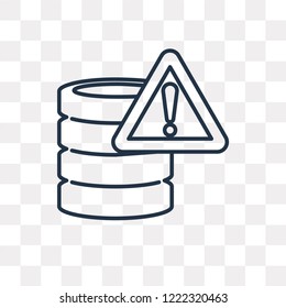 Server vector outline icon isolated on transparent background, high quality linear Server transparency concept can be used web and mobile