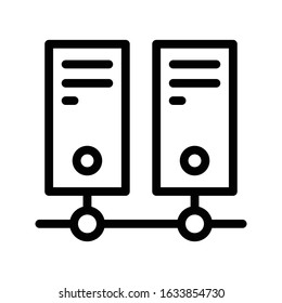 server vector thin line icon
