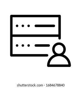 server vector thin line icon 