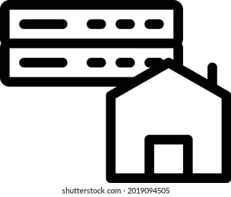 server vector thin line icon