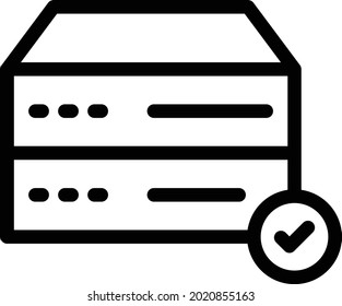 server vector thin line icon
