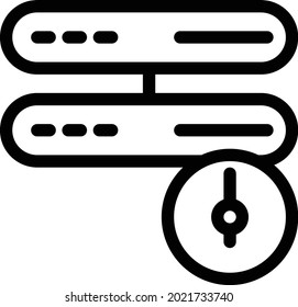 server vector thin line icon