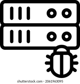 server vector thin line  icon